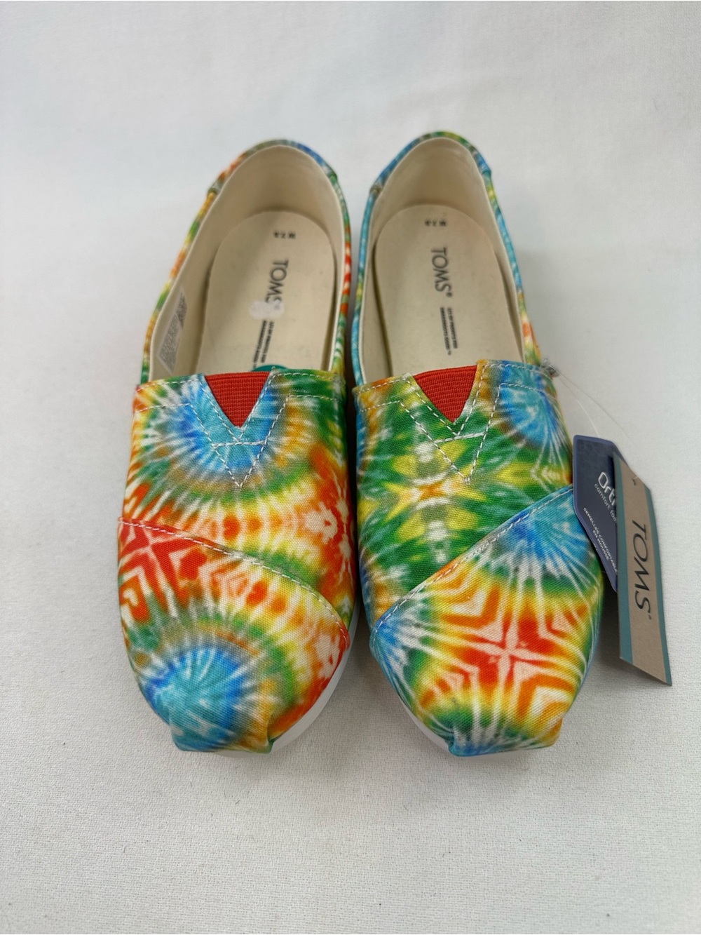 NWT TOMS Alpargata Tie Dye Canvas Slip On Shoes Size 7.5 - Picture 2 of 9